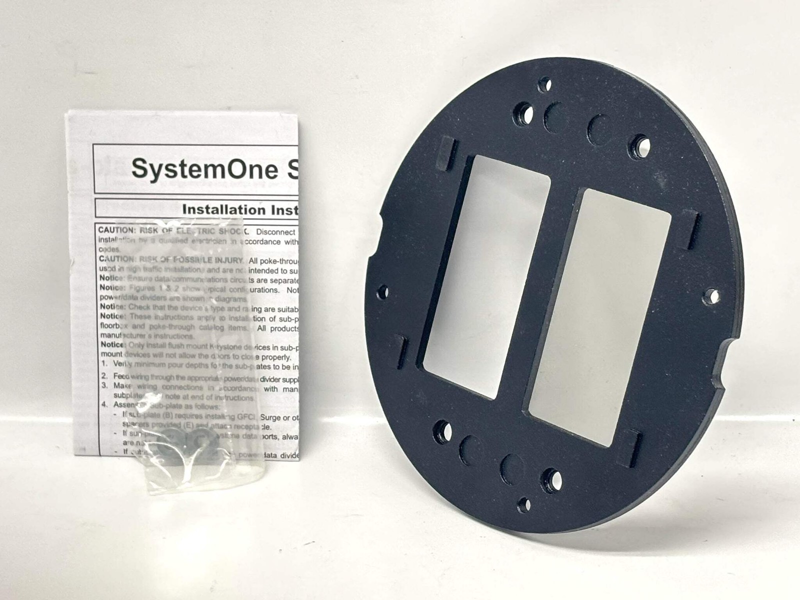 2PK Hubbell S1SP Dual StyleLine®/Decorator Sub-Plate — Floor Box Insert