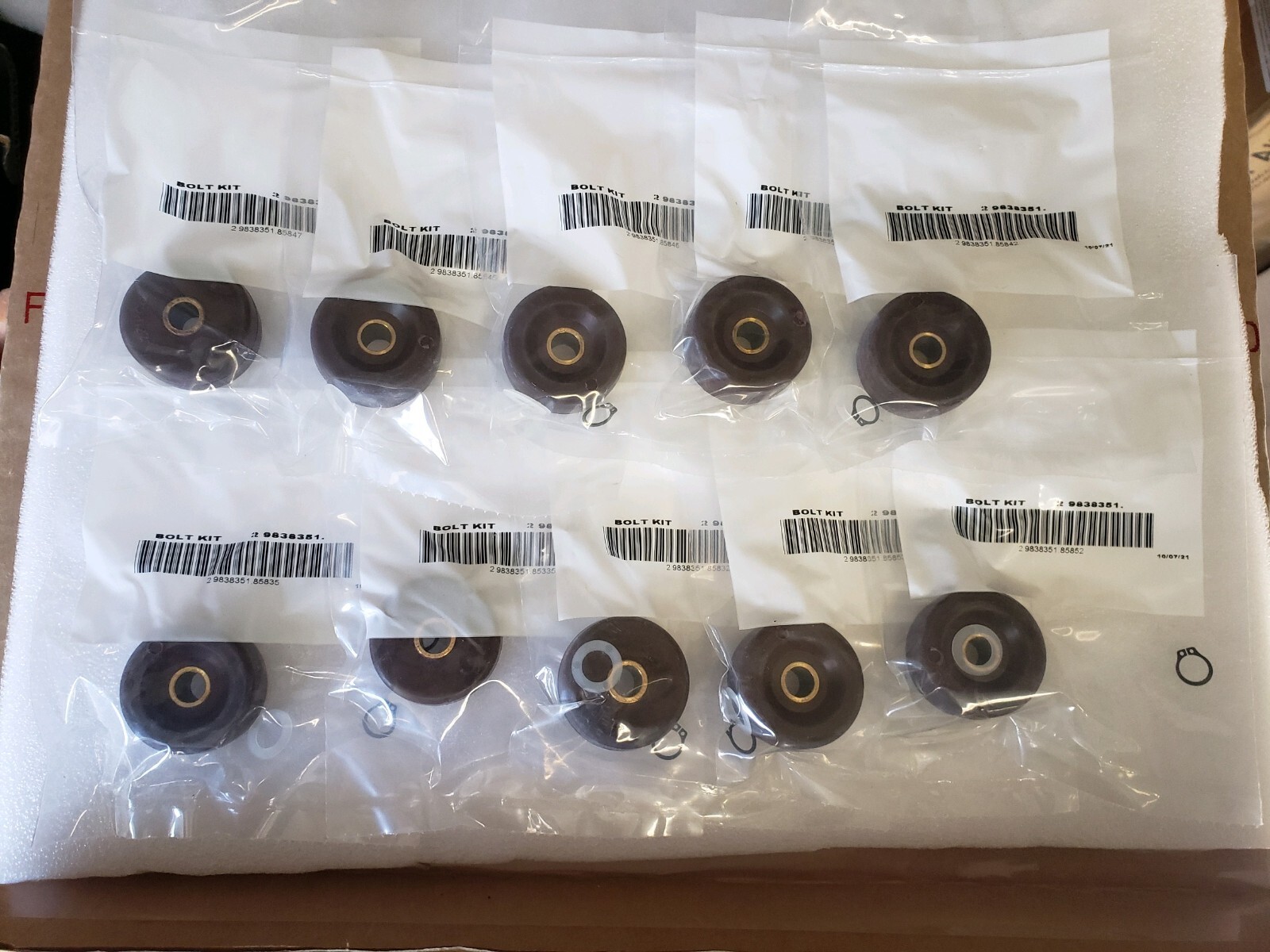 LOT OF 10 GENUINE THYSSENKRUPP / DOVER ROLLER , PICKUP ROLLER 9838351