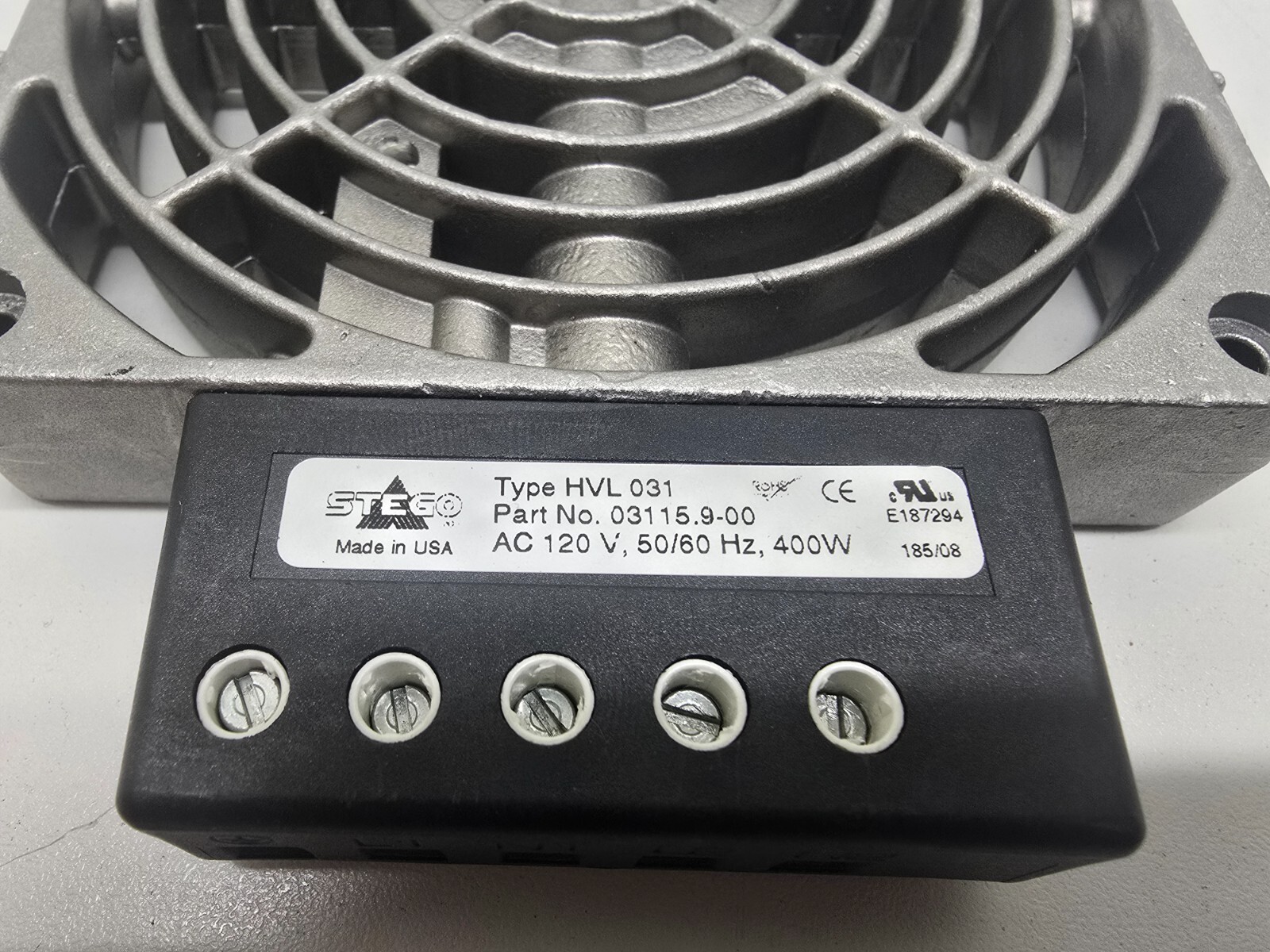 GOOD USED! STEGO 120VAC 400W ENCLOSURE FAN HEATER HVL031