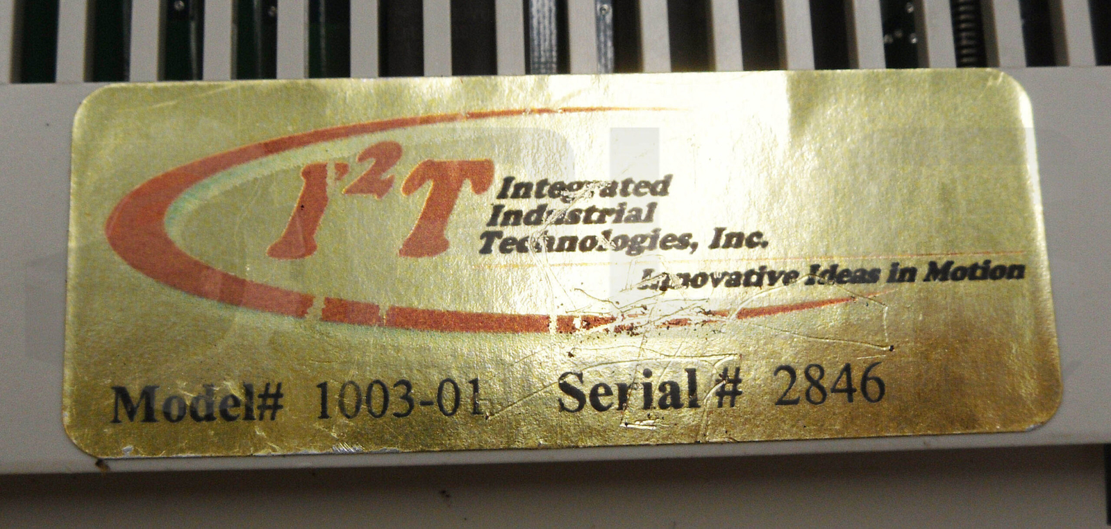 INTERGRATED INDUSTRIAL TECHNOLOGIES 1003-01 PLC MODULE