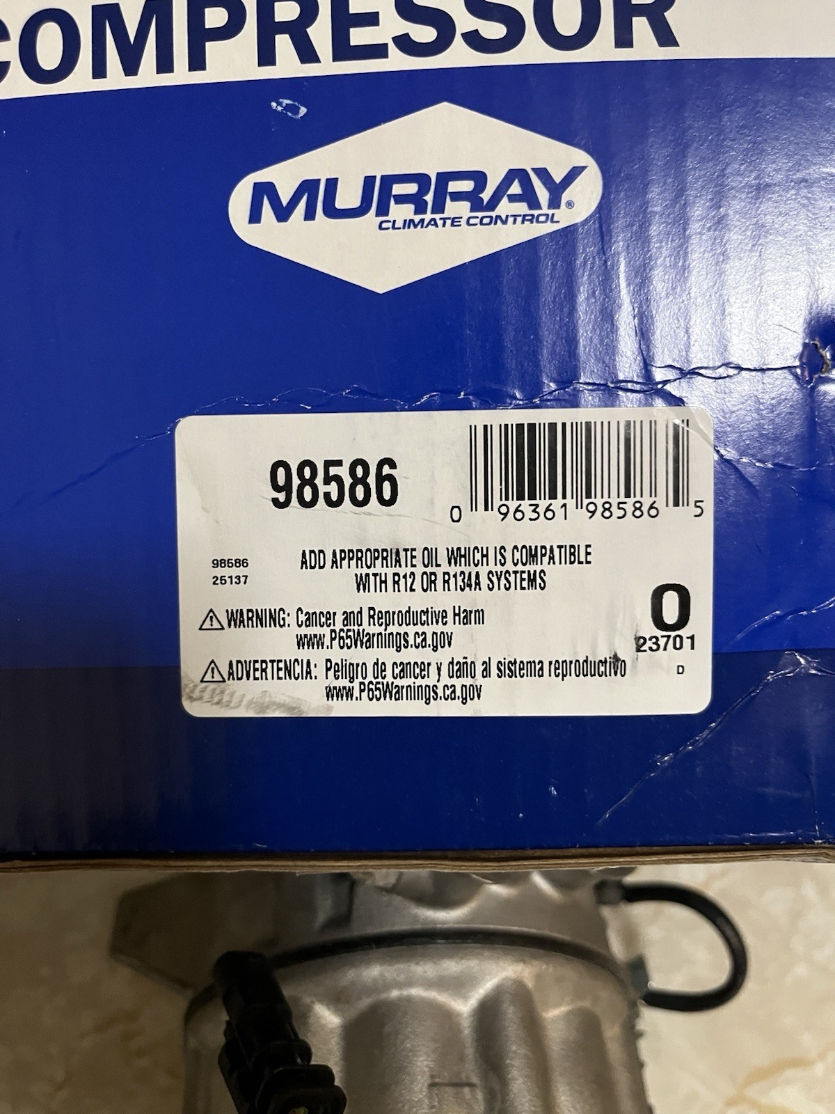 OPEN BOX MURRAY FOUR SEASONS A/C COMPRESSOR 98586 READ DESCRIPTION