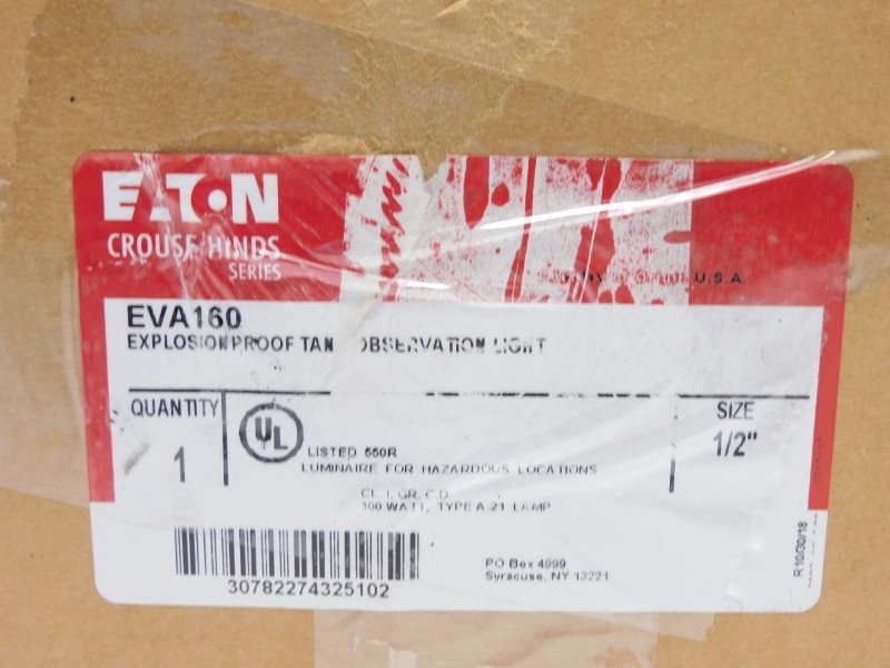 EATON CROUSE HINDS EVA160 250V 1/2″ NSMP