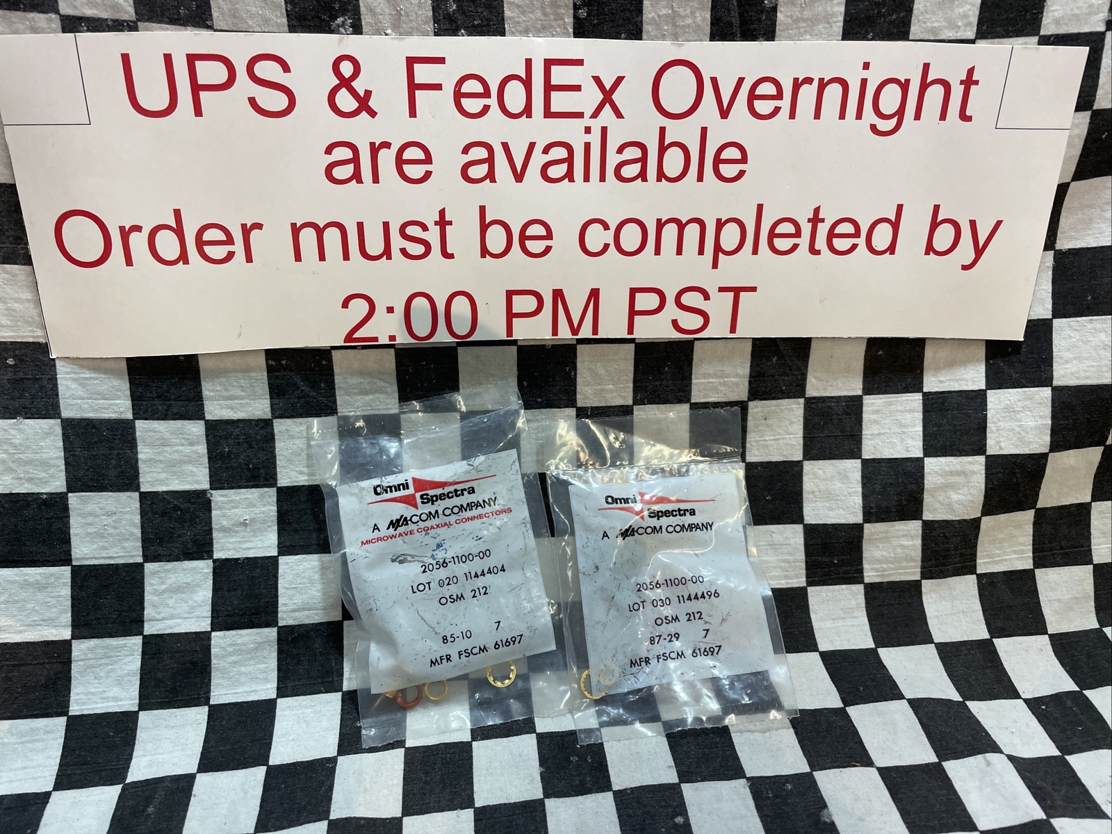 Omni Spectra 2056-1100-00, RF Connectors Coaxial Connect, LOT OF 2, SHIPSAMEDAY