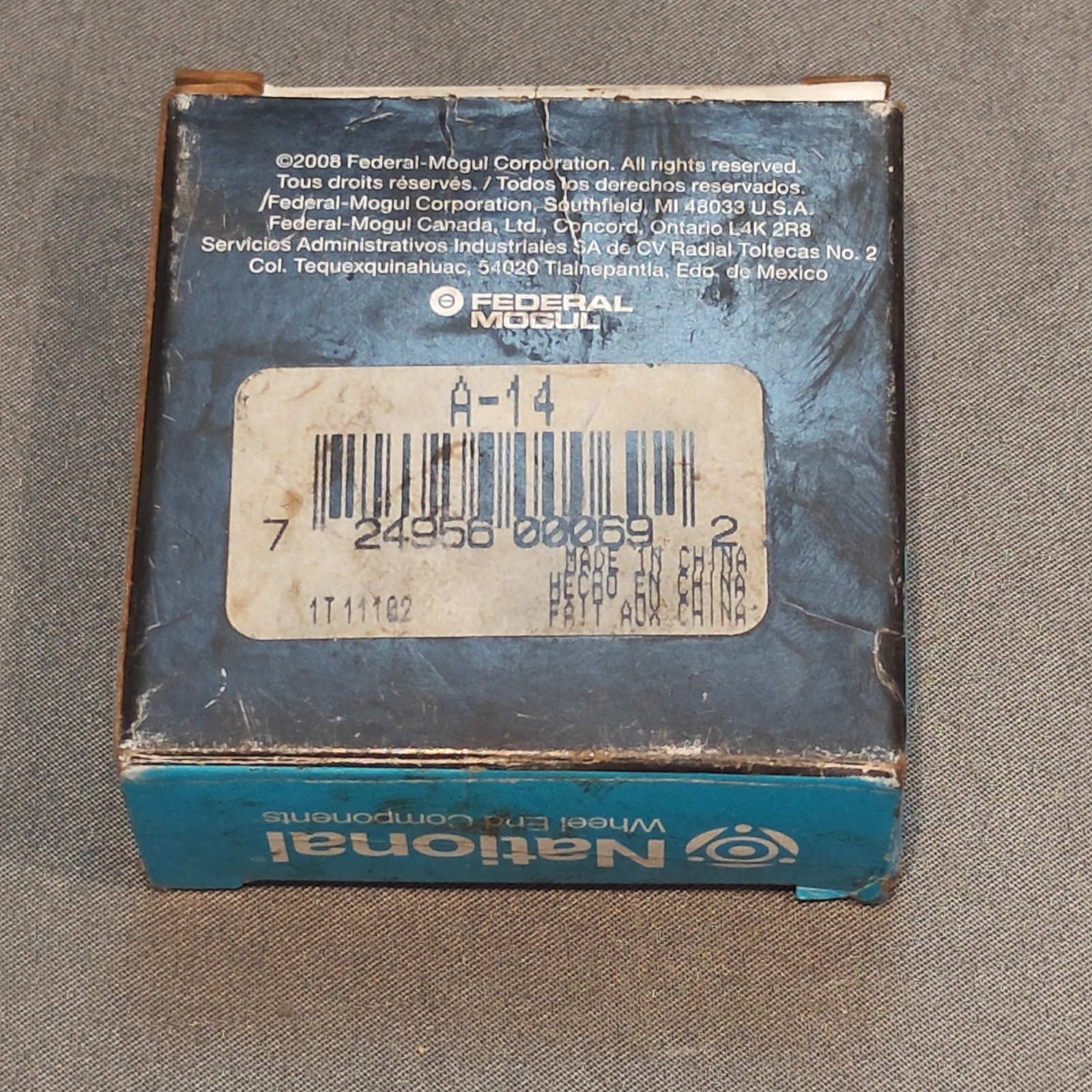 National A-14 Bower Tapered Roller Bearing Race Cup & Cone, L44543
