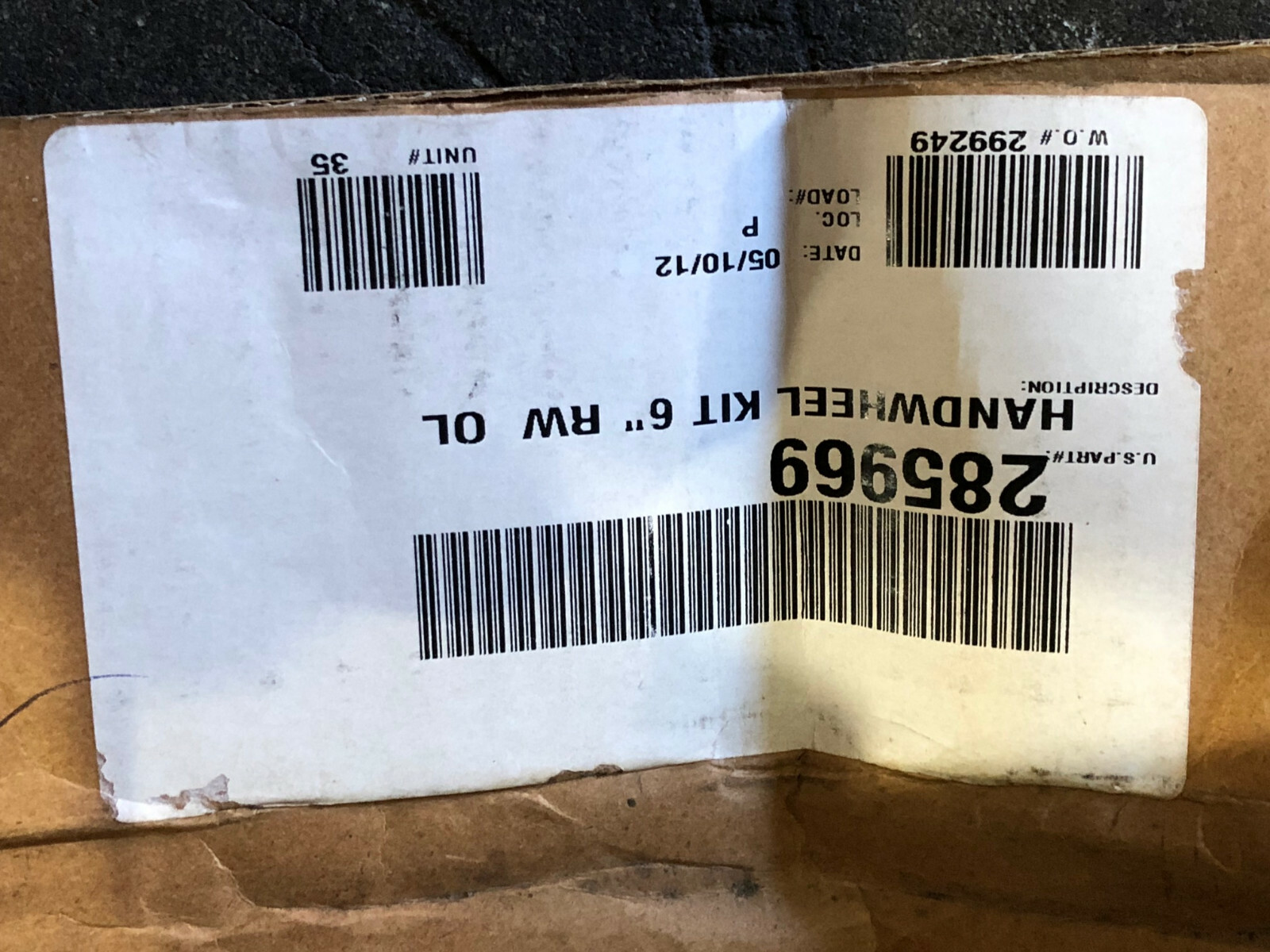 NEW VALVE CAST IRON HANDWHEEL 6″ RW OL PART NO. 285969 WHEEL HANDLE