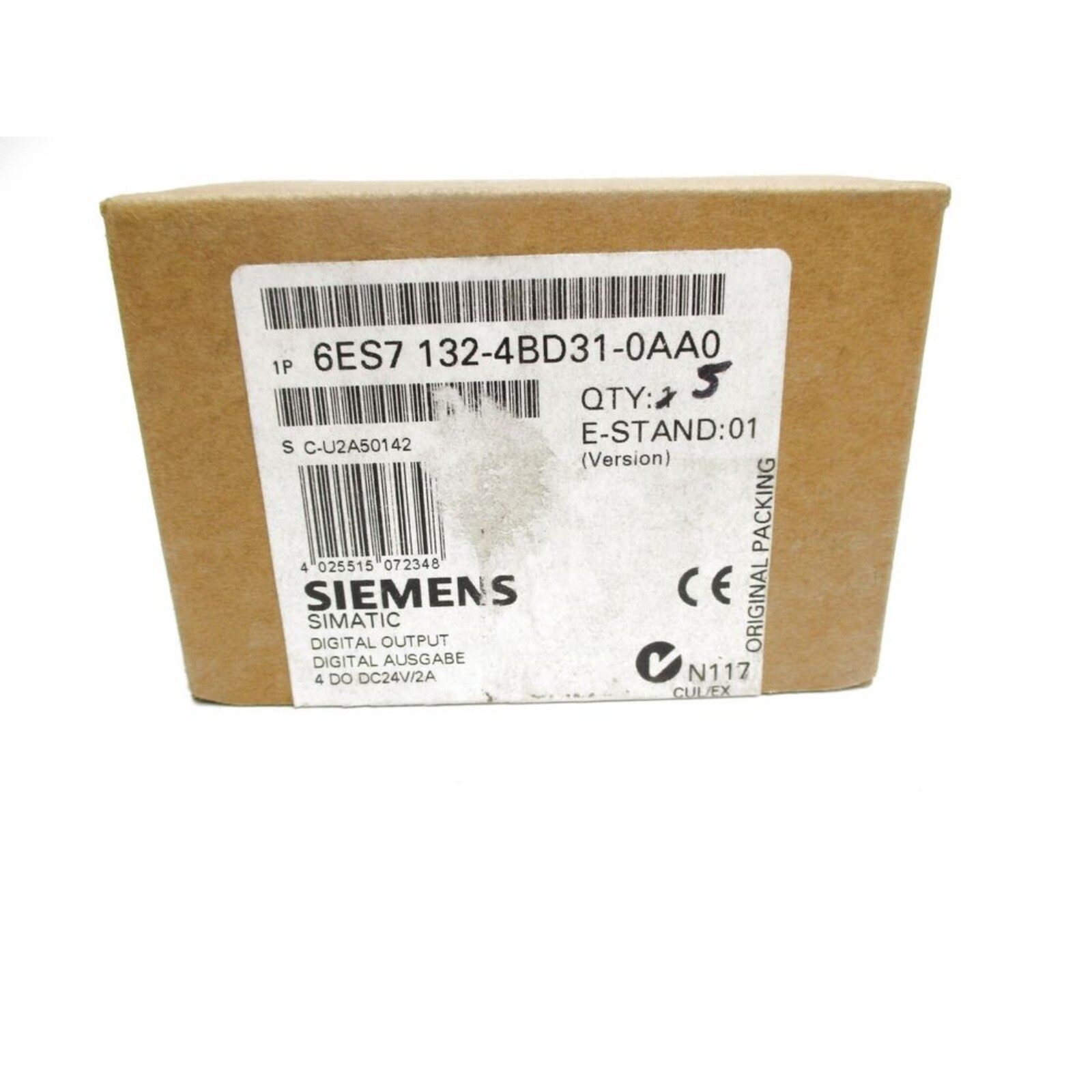 New Siemens 6ES7 132-4BD31-0AA0 6ES7132-4BD31-0AA0 SIMATIC DP 5 ELECTRON MODULES