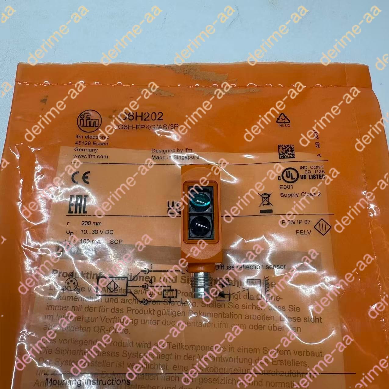 IFM O6H202 O6H-FPKG/AS/3P Photoelectric sensor#1pcs new in box