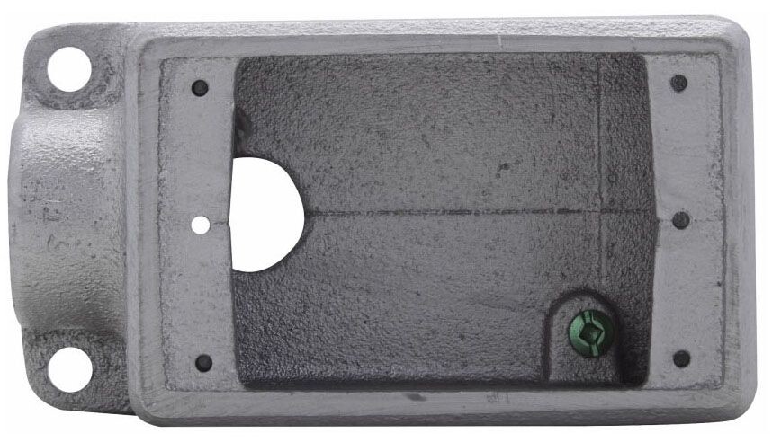 CROUSE-HINDS FDLA1, Cast Device Box, 1-Gang, 1/2″ 2-Hub, Deep, FDLA, 1pc