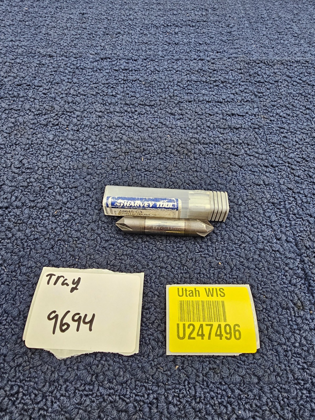 Harvey 18645-C3 Chamfer Mill 1/2″ Dia, 90 deg, 4FL Solid Carbide, Double End