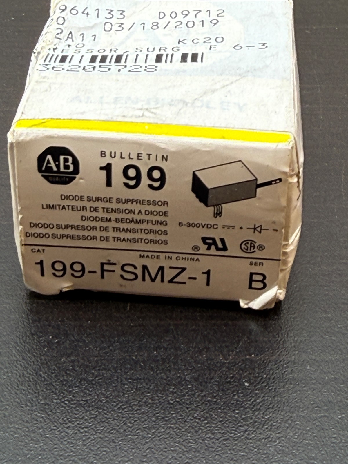 Allen Bradley 199-FSMZ-1 Fuse Holder Kit 199 Series Motor Protection NEW
