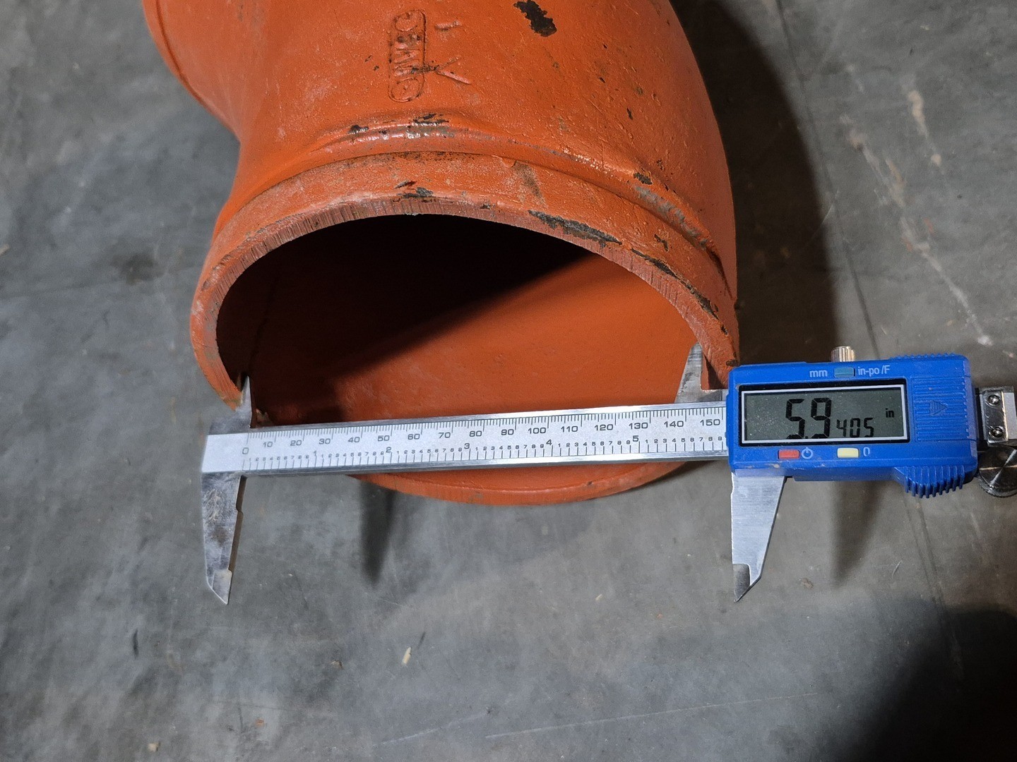 Victaulic No. 110 6″ Grooved 45° Elbow Fitting, Ptd. Orange – Parts