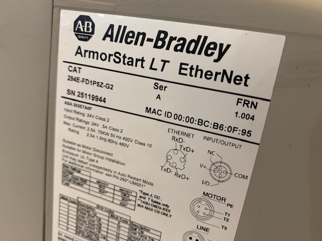Allen Bradley ArmorStart LT Variable Frequency Drive – 294E-FD1P5Z-G2 w/Warranty