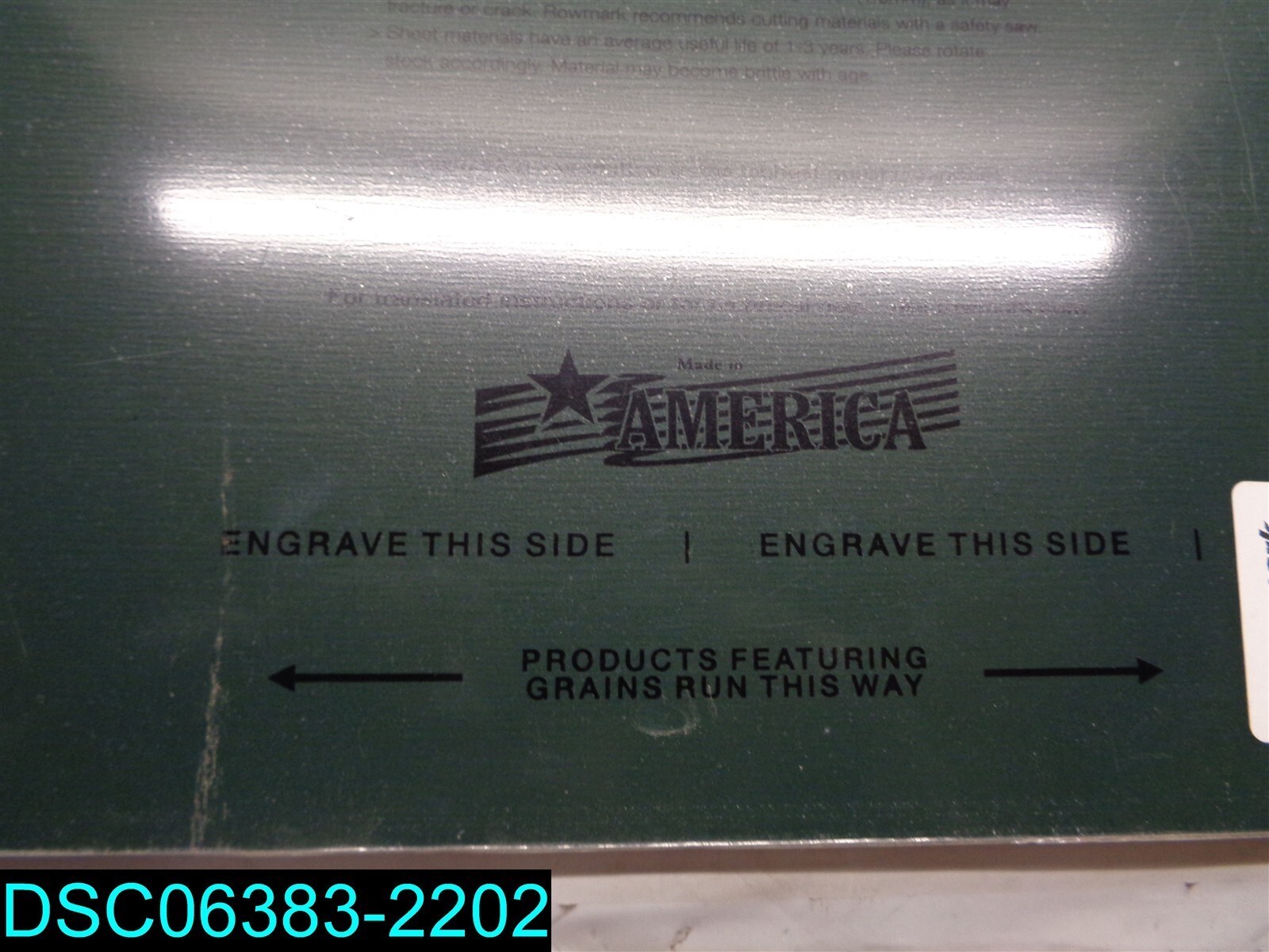 QTY=3:321991ROWMARK ADA ALTERNATIVE HUNTER GREEN ENGRAVING PLASTIC 12″X24″X1/16″