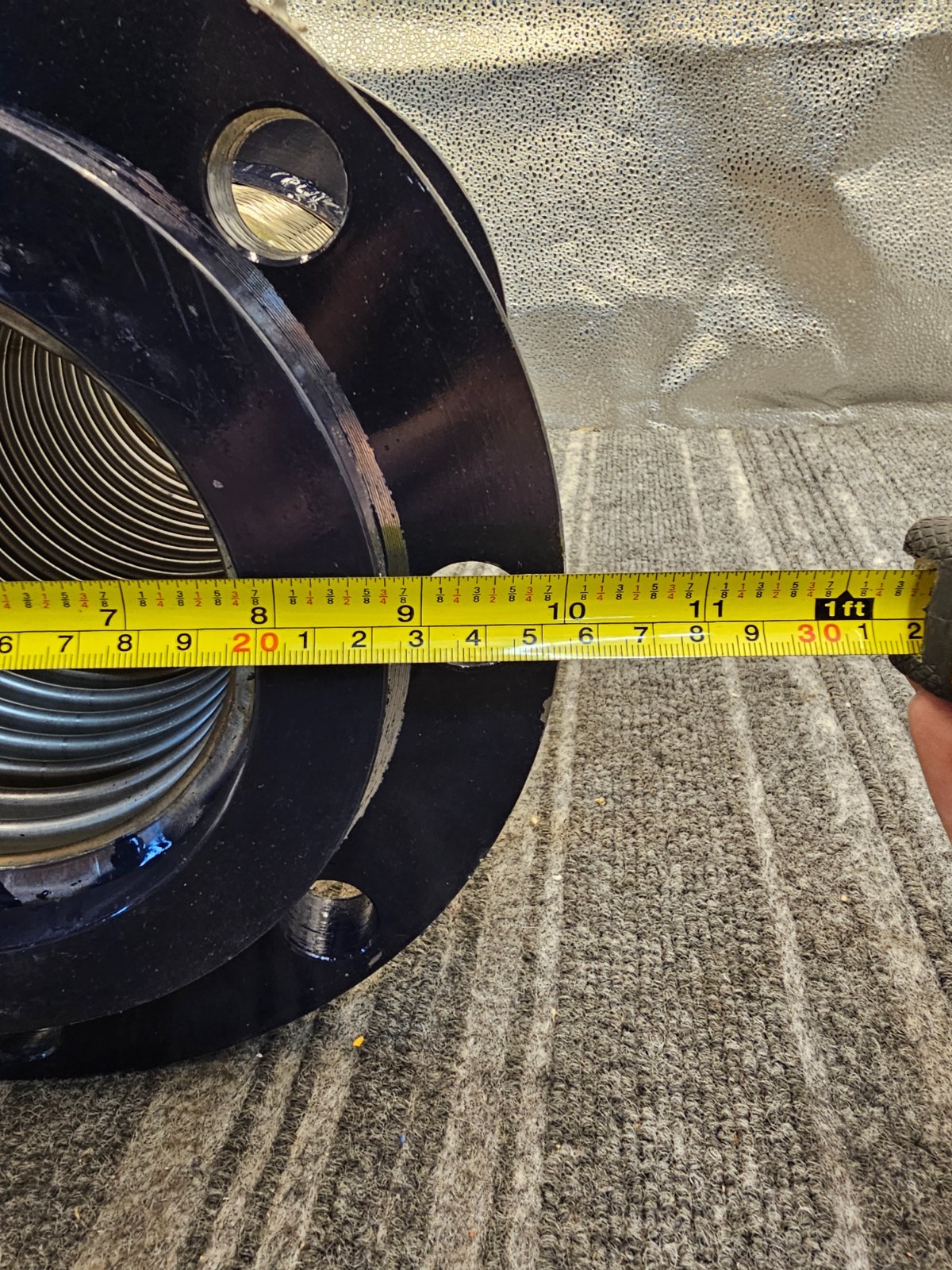 Braided Stainless Steel Pipe Expansion Joint Flange Adapter 8 Hole Mount 10″