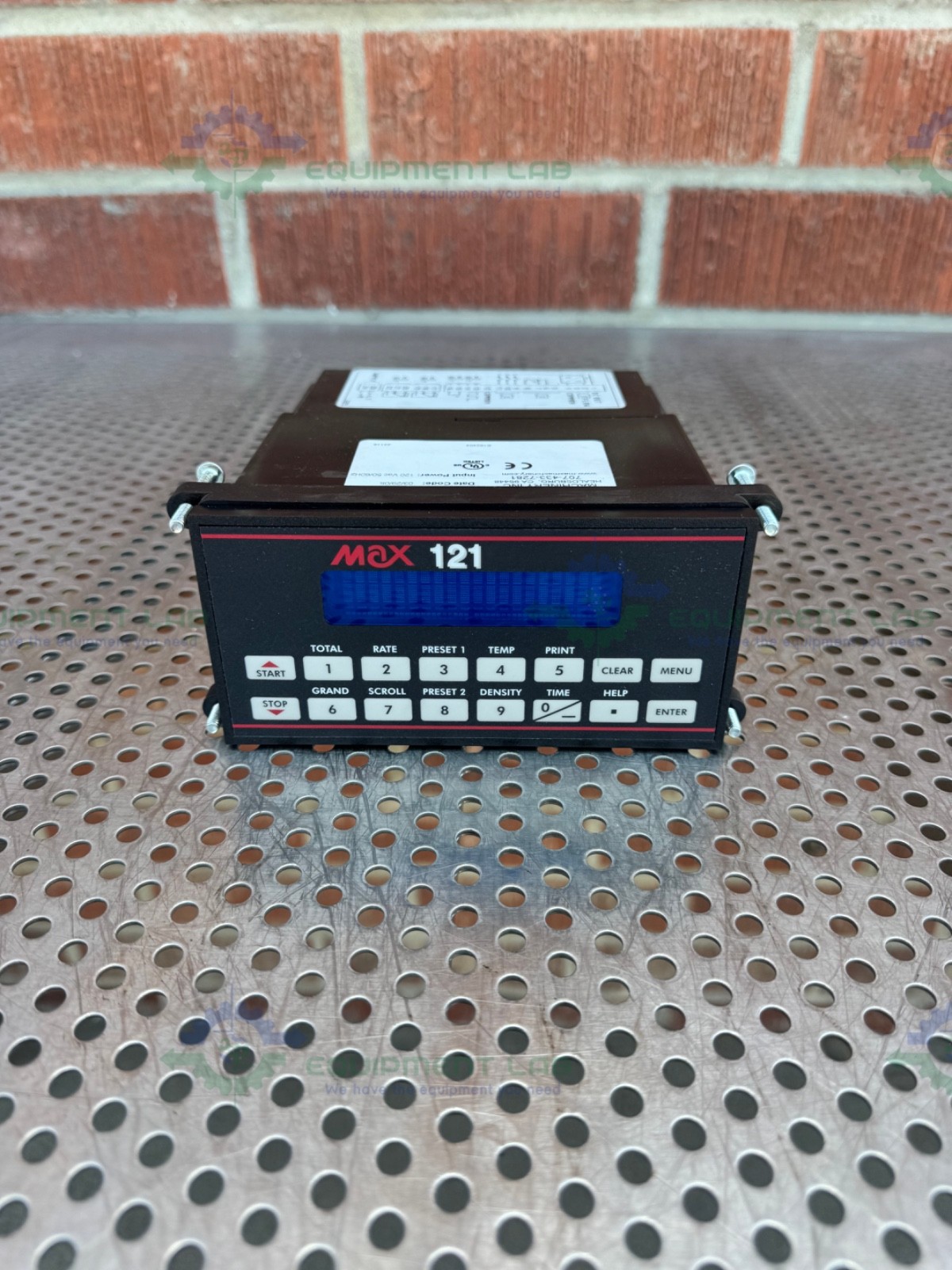 Max Machinery 121-200 Flow Indicator Controller 120 Vac 50/60 Hz