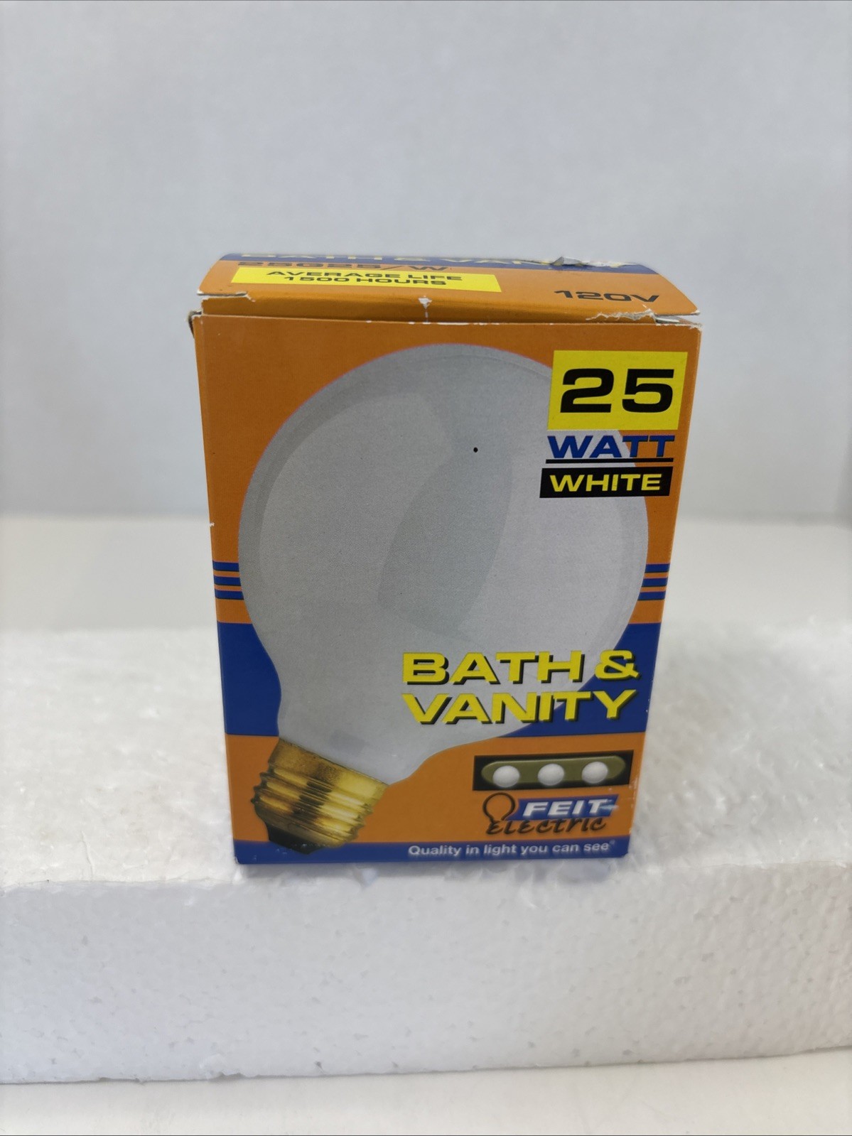 FEIT ELECTRIC Bath & Vanity Lamp G25 Globe. 25W White