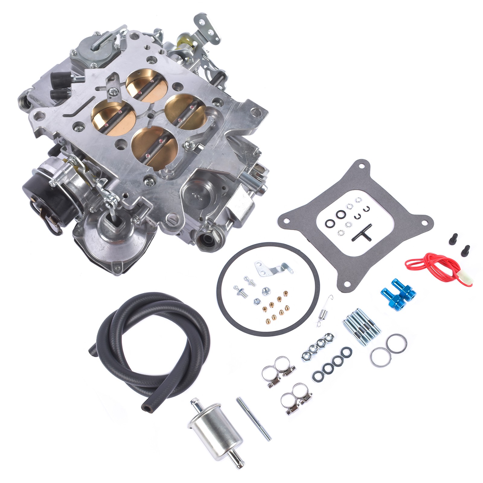 Carburetor 4-Barrel Square Bore 600 CFM Electric Choke Aluminum Fits for Holley