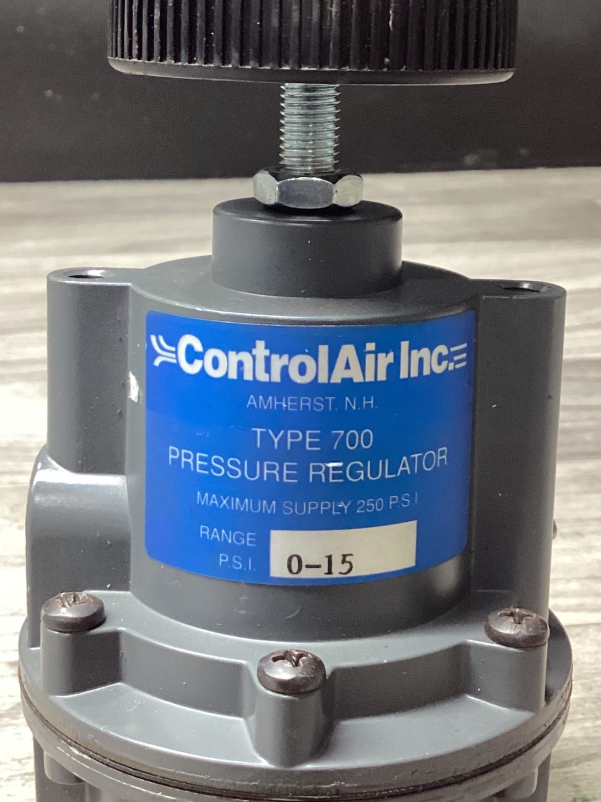 CONTROL AIR INC TYPE 700 PRESSURE REGULATOR 0-15 #125N27