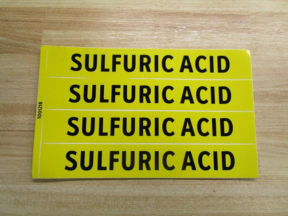 Lab Safety Supply 100121B Sulfuric Acid Sign