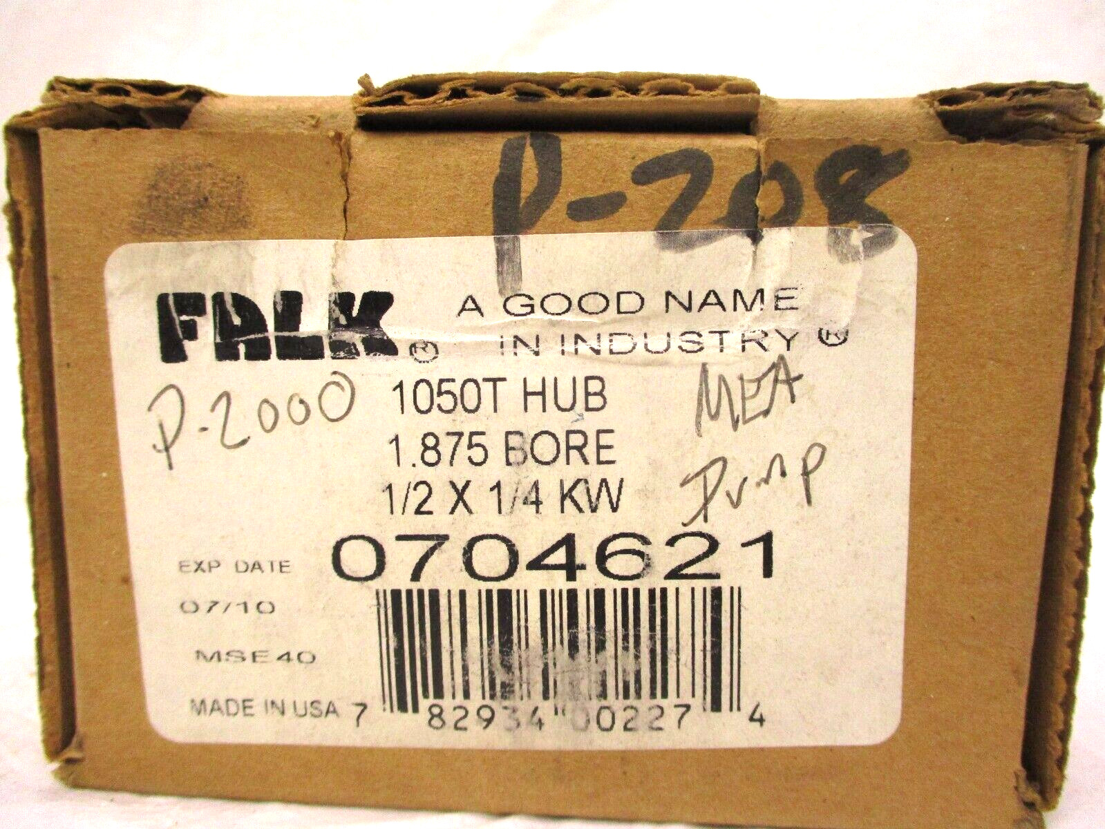 Falk 0704621 1050T Hub 1.875 Bore 1/2×1/4KW A6650PA