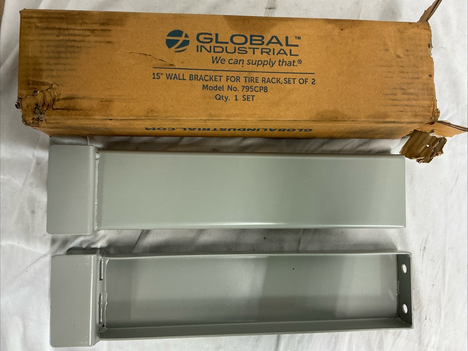 Global Industrial 15″ Wall Bracket Kit for Tire Rack 795CP8