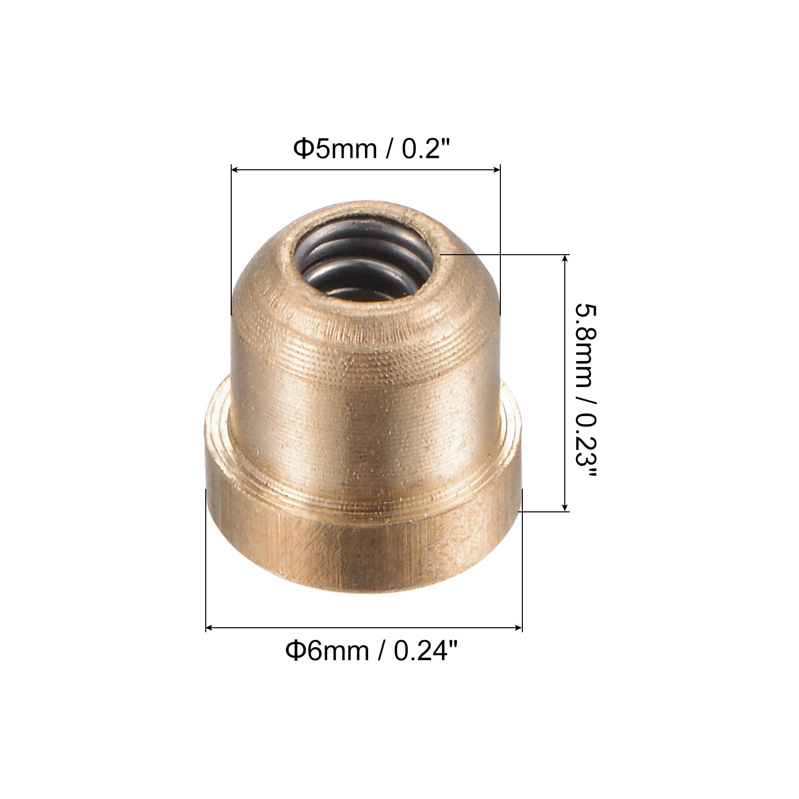 12Pcs Brass Push Button Flange Grease Oil Cup 5mm for Lubrication System