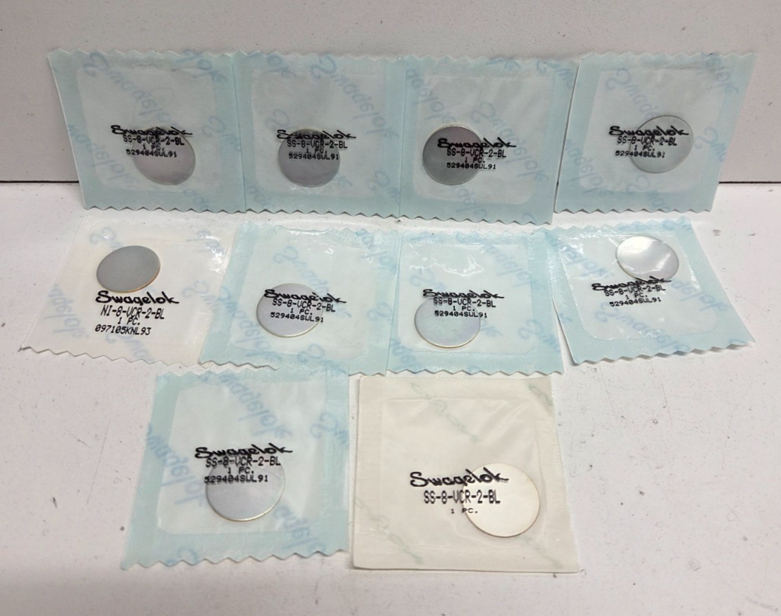 LOT OF 10 NEW IN BAG! SWAGELOK 1/2″ STAINLESS FACE SEAL FITTINGS SS-8-VCR-2-BL