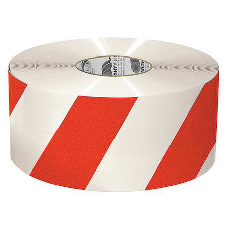 Mighty Line 6Rwchvred Industrial Safety Floor Marking Tape Vinyl White/Red