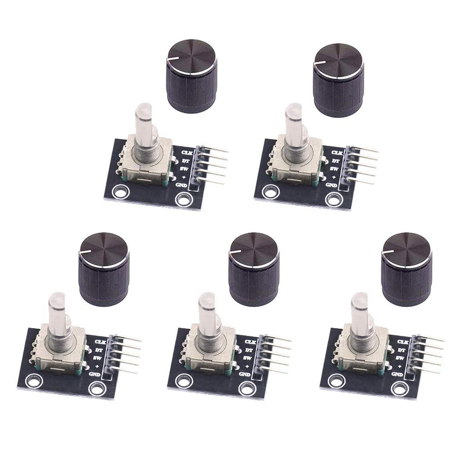 5pcs 360 Degree Rotary Encoder Module KY-040 Brick Sensor Development Board w…