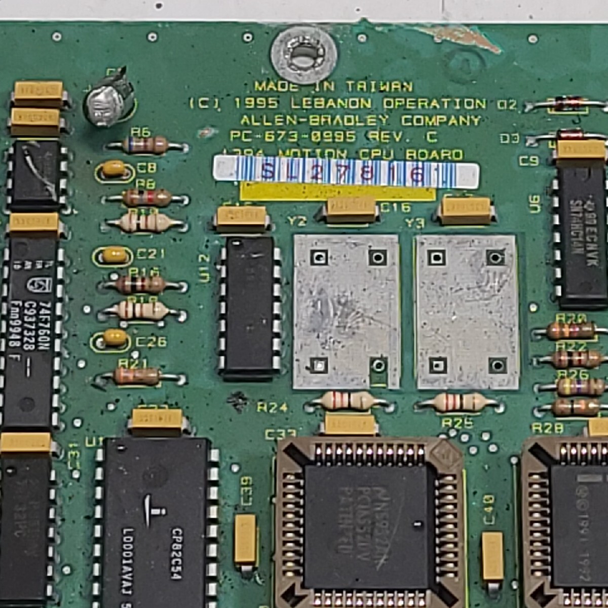 ALLEN BRADLEY PC-673-0995 REV. C MOTION CPU BOARD. (Parts Only)