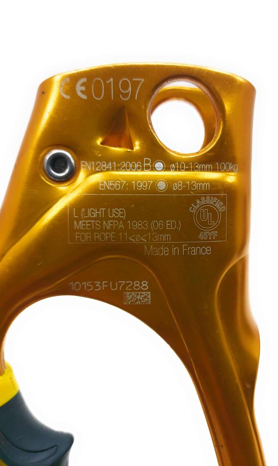 Petzl 10153FU7288 Ascension Handled Rope Clamp 152841