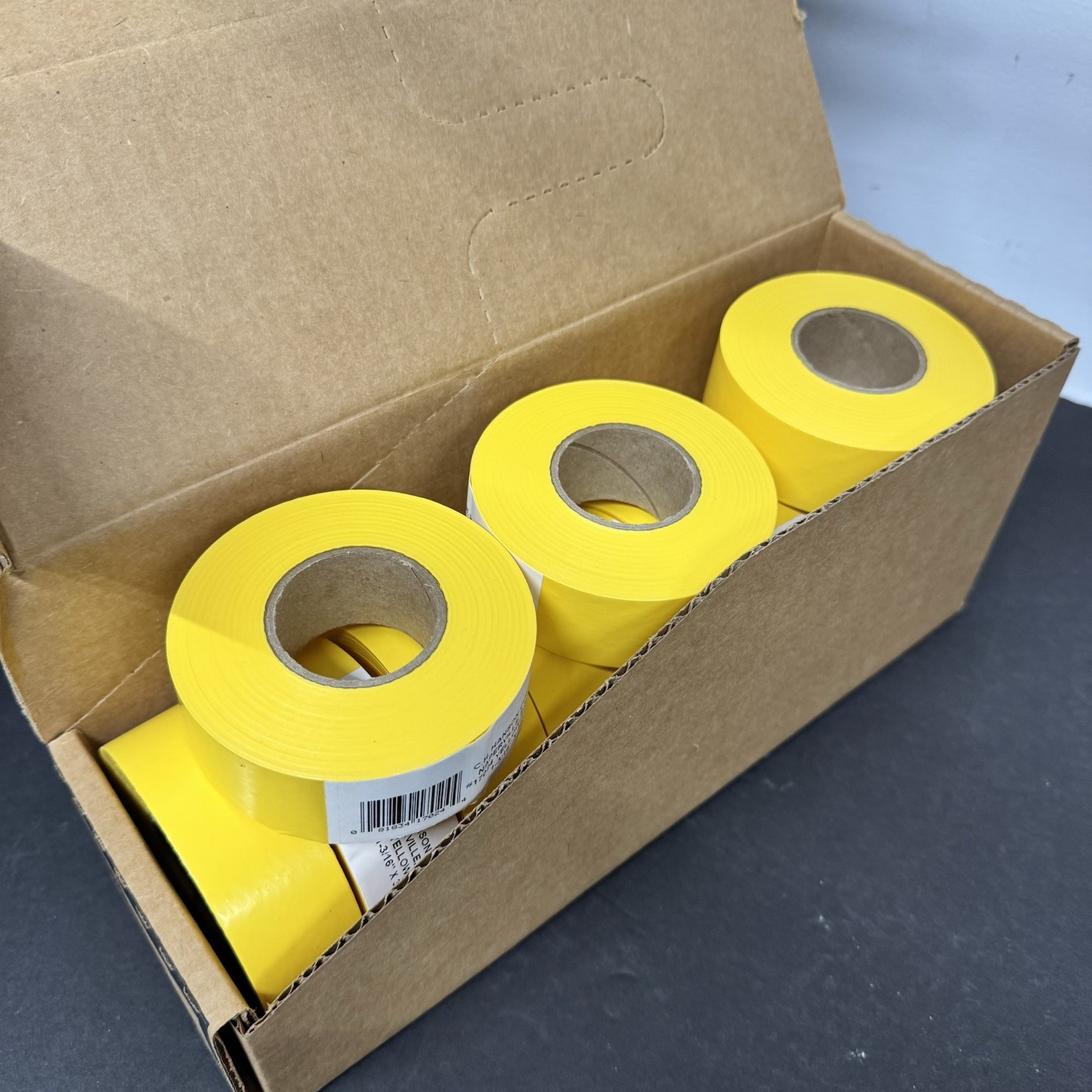 HANSON 17024 YELLOW STD. FLAG TAPE 1-3/16″ X 300′ ***(12-pack)***