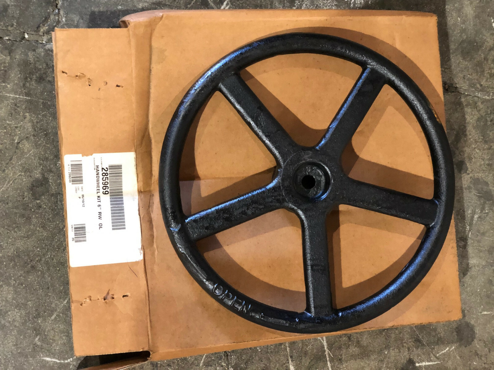 NEW VALVE CAST IRON HANDWHEEL 6″ RW OL PART NO. 285969 WHEEL HANDLE
