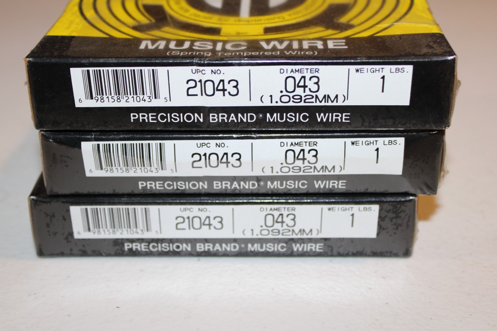 3 ROLLS Precision Brand Superior Music Wire 1 Lb. .043 Diameter Roll 21043 NEW