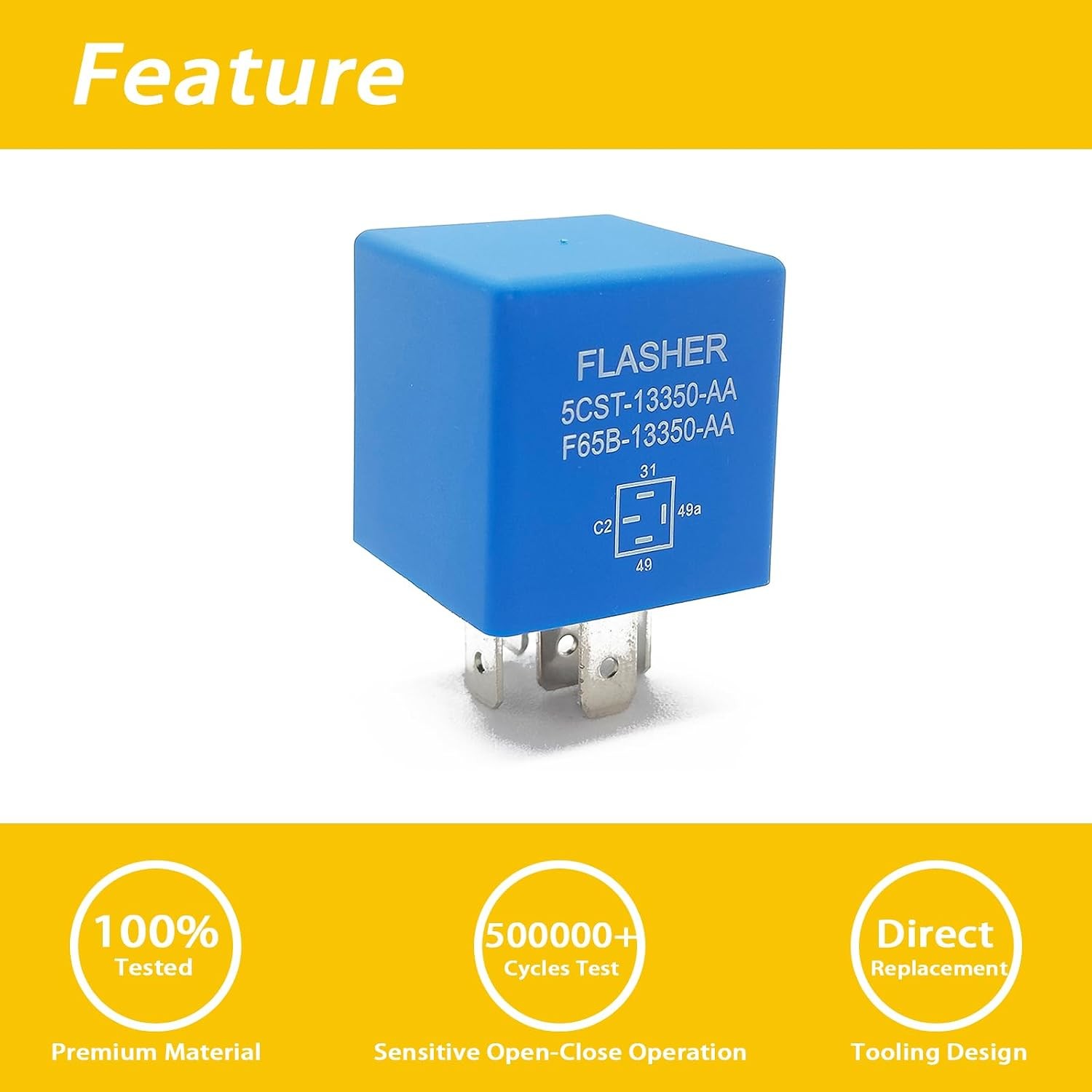 F150 Turn Signal Flasher 5 Pin 12V Relay 1995-2014