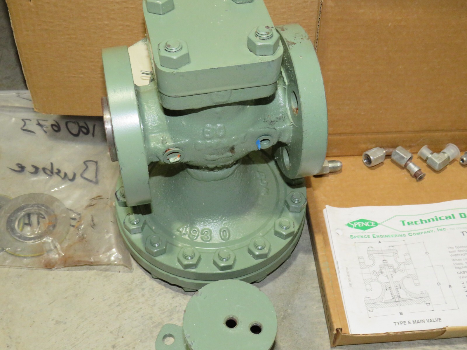 SPENCE ENGINEERING VALVE TYPE E 357922-1 PRESSURE REGULATOR
