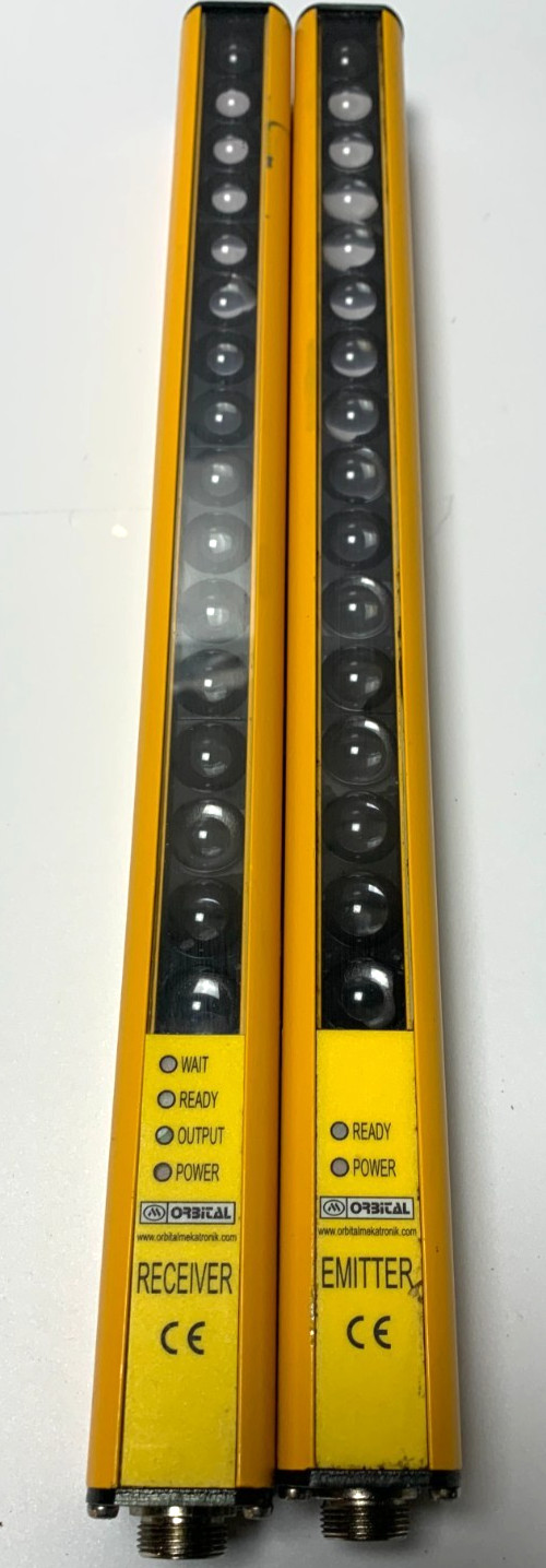 Nice! Orbital CE-3-D-1-C-4-M Safety Light Curtain Set – Emitter and Receiver