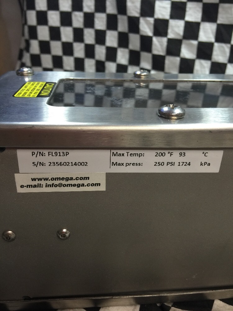 Omega Air Flowmeter 0-100 SCFM, W/ SST Enclosures, 250Psi, FL913P, SHIPSAMEDAY