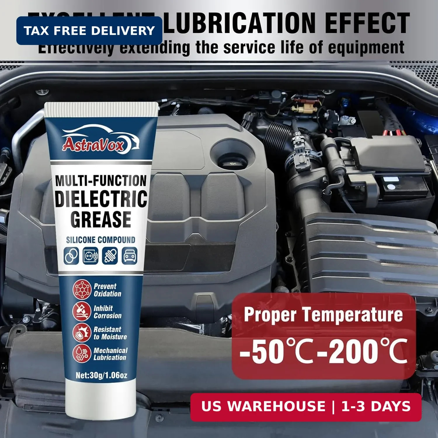 AstraVox Silicone Dielectric Grease for Electrical Connectors Automotive, Dialec