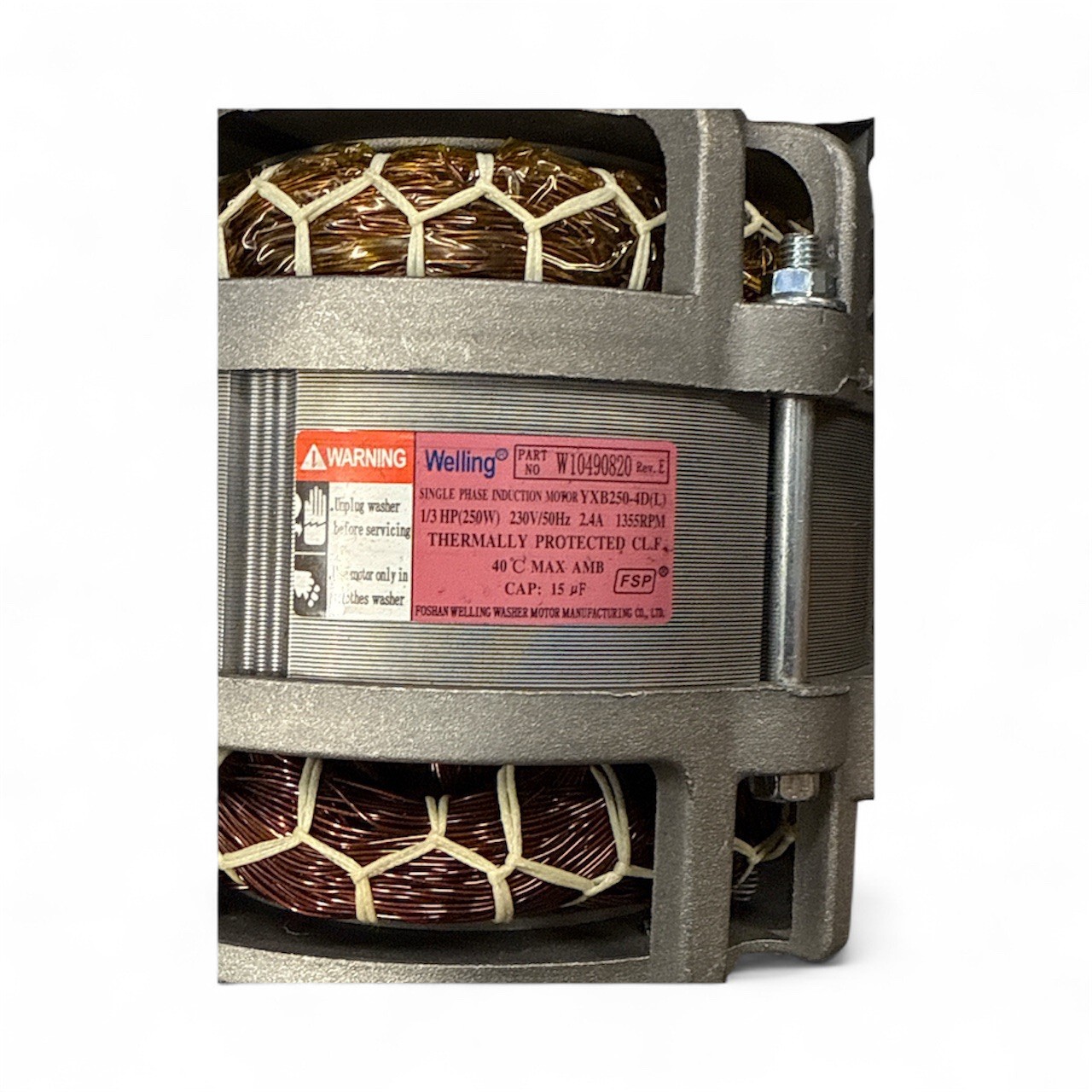 Whirlpool W10490820 Rev.E Drive Motor Single Phase 1/3HP 230V 2.4A