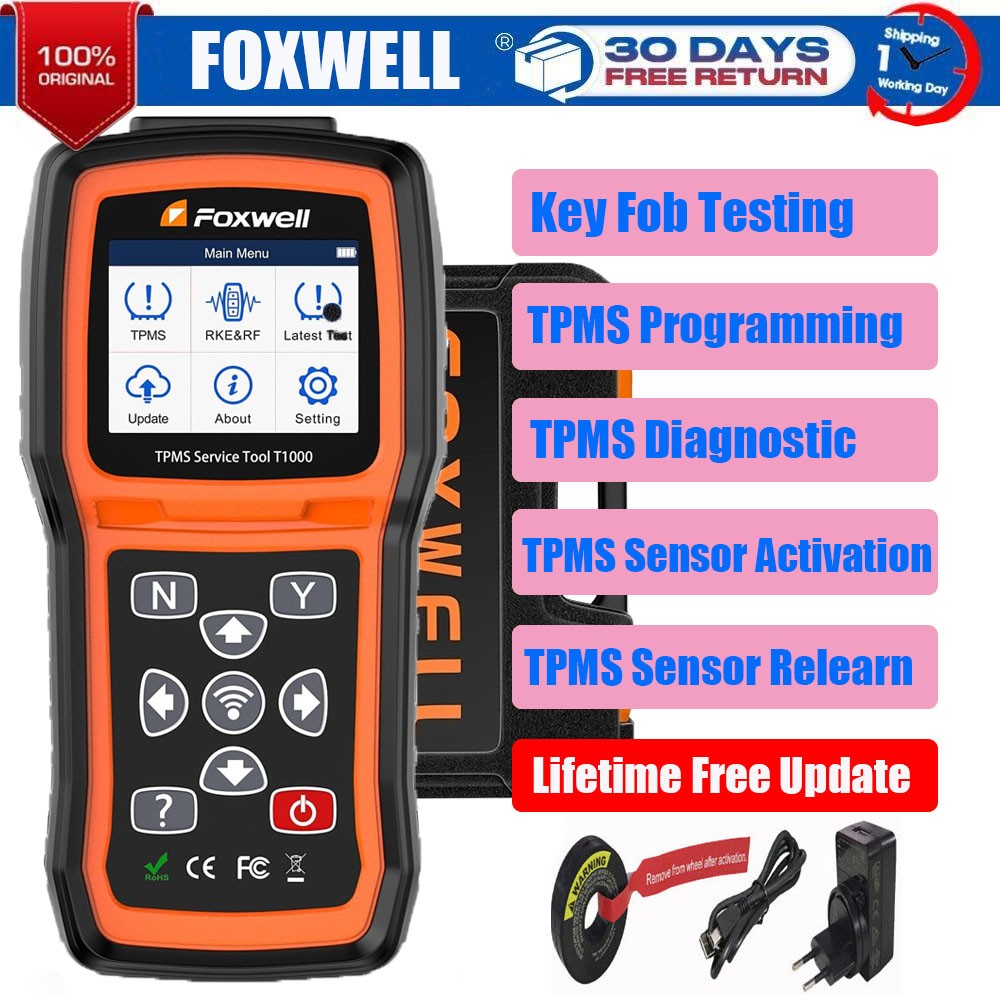 FOXWELL T1000 TPMS Relearn Activate Tire Pressure Sensor Programmer Diagnostic