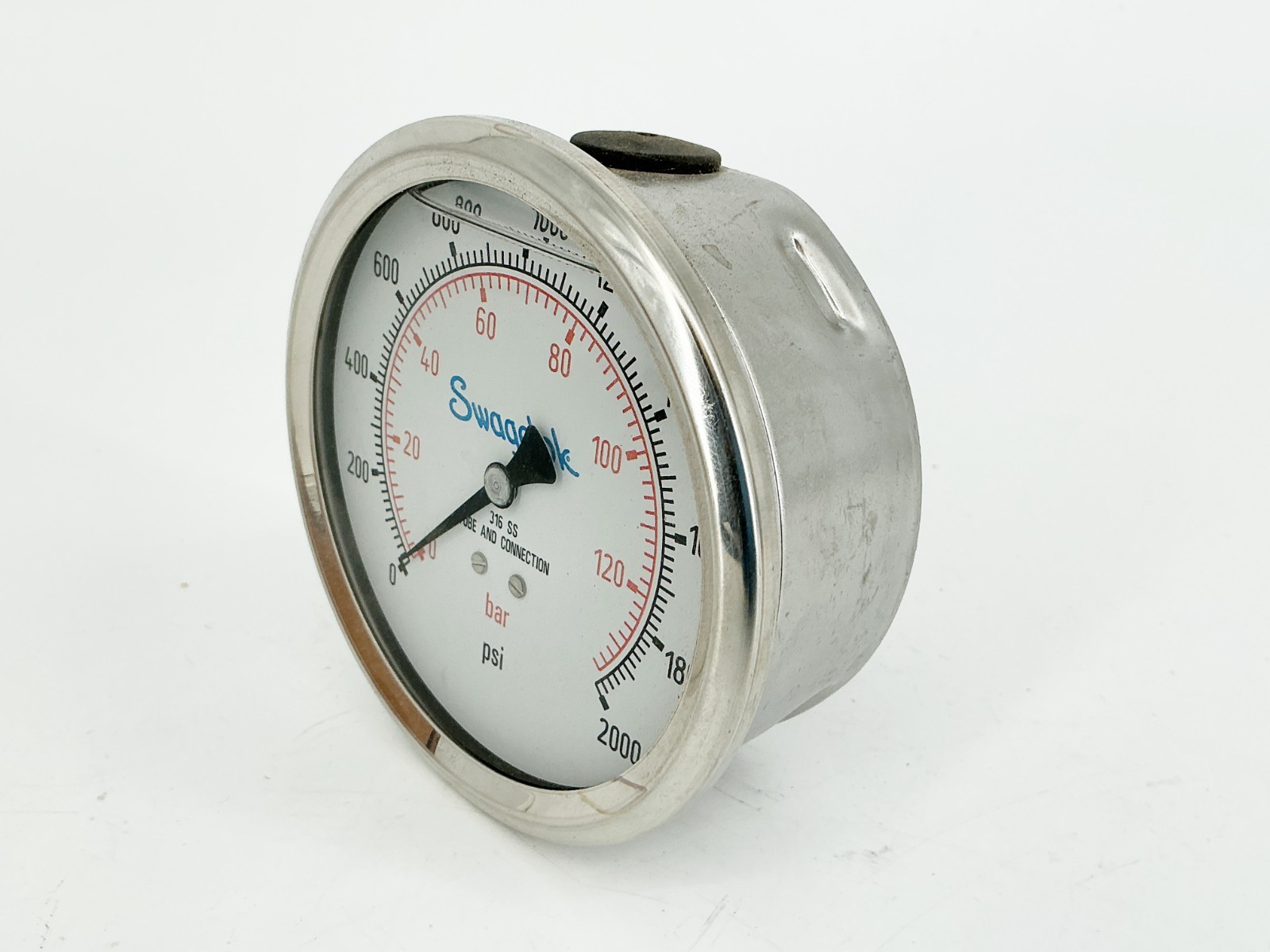 New Swagelok PGI-100C-PG2000-BAP1-F Pressure Gauge 4″ 0-2000PSI 1/2NPT