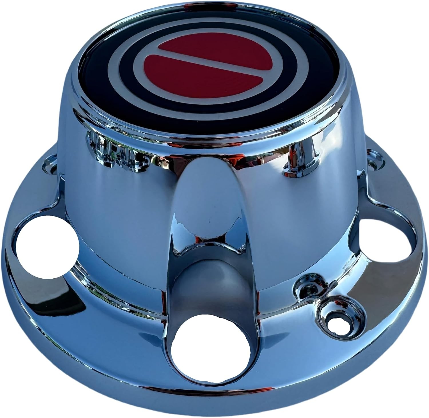 1980-1996 F150 Bronco Van Chrome Wheel Hub Center Caps RED 4 PCS