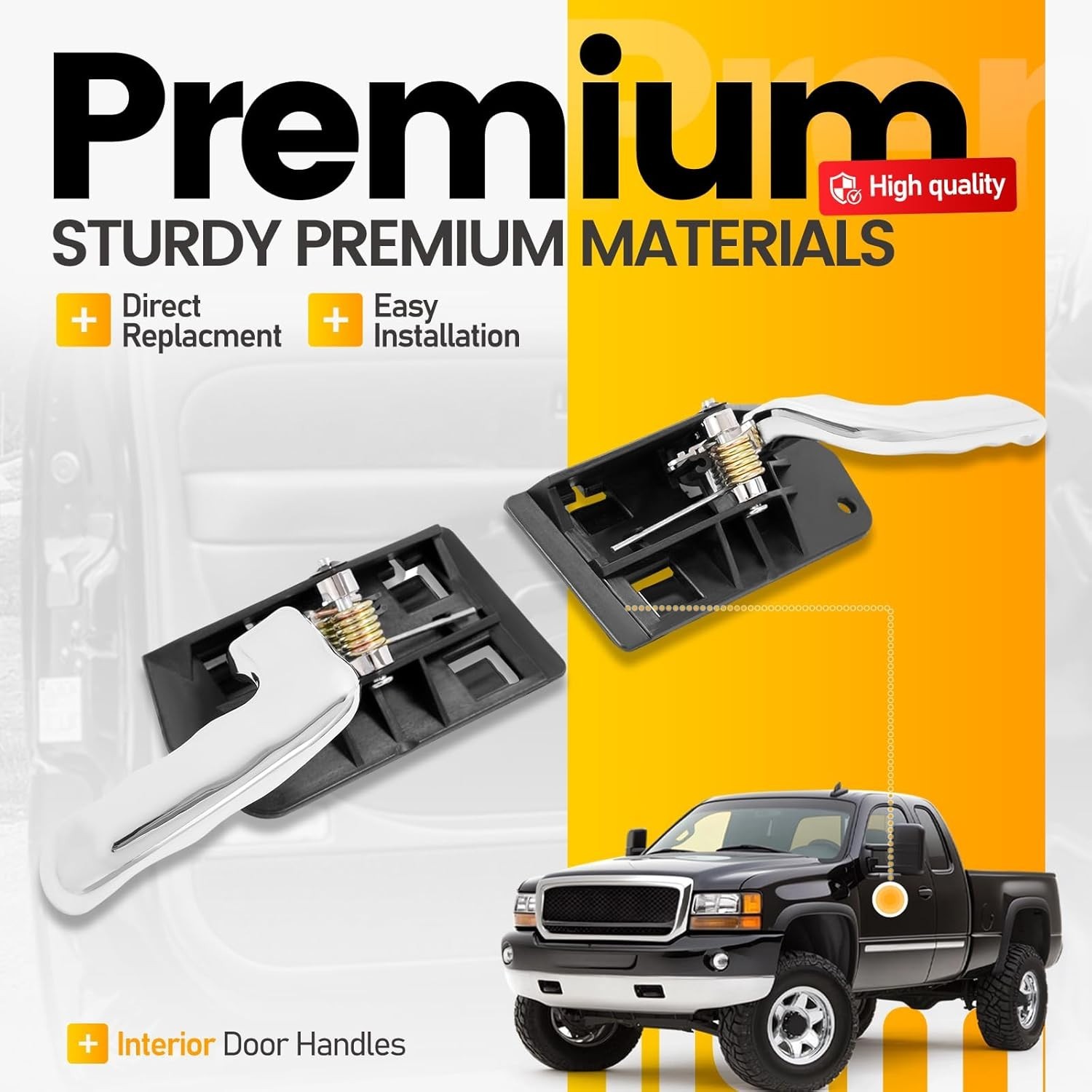 Interior Door Handles Compatible with 1999-2007 Chevy Chevrolet Silverado Tahoe