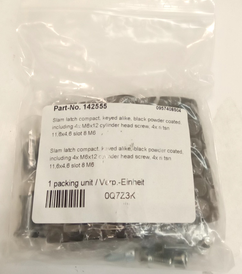 McMaster Carr 5537T531 T-Slot Frame PushToClose Lock w/Handle for 30mm High Rail