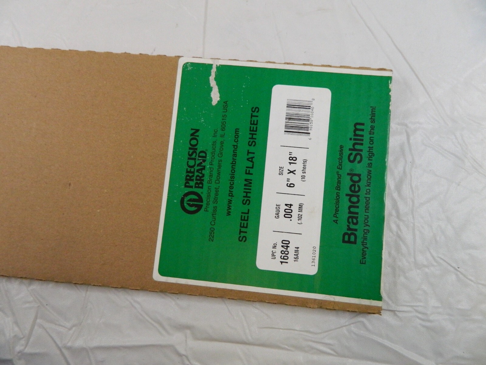 Shim Stock: 0.004” Thick, 18” Long, 10pk 1008/1010 Low Carbon Steel 16840