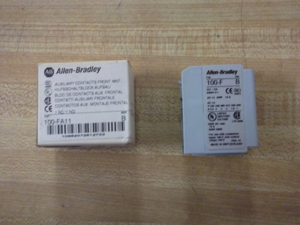 Allen Bradley 100-FA11 Auxiliary Contact 100FA11 (Pack of 3)