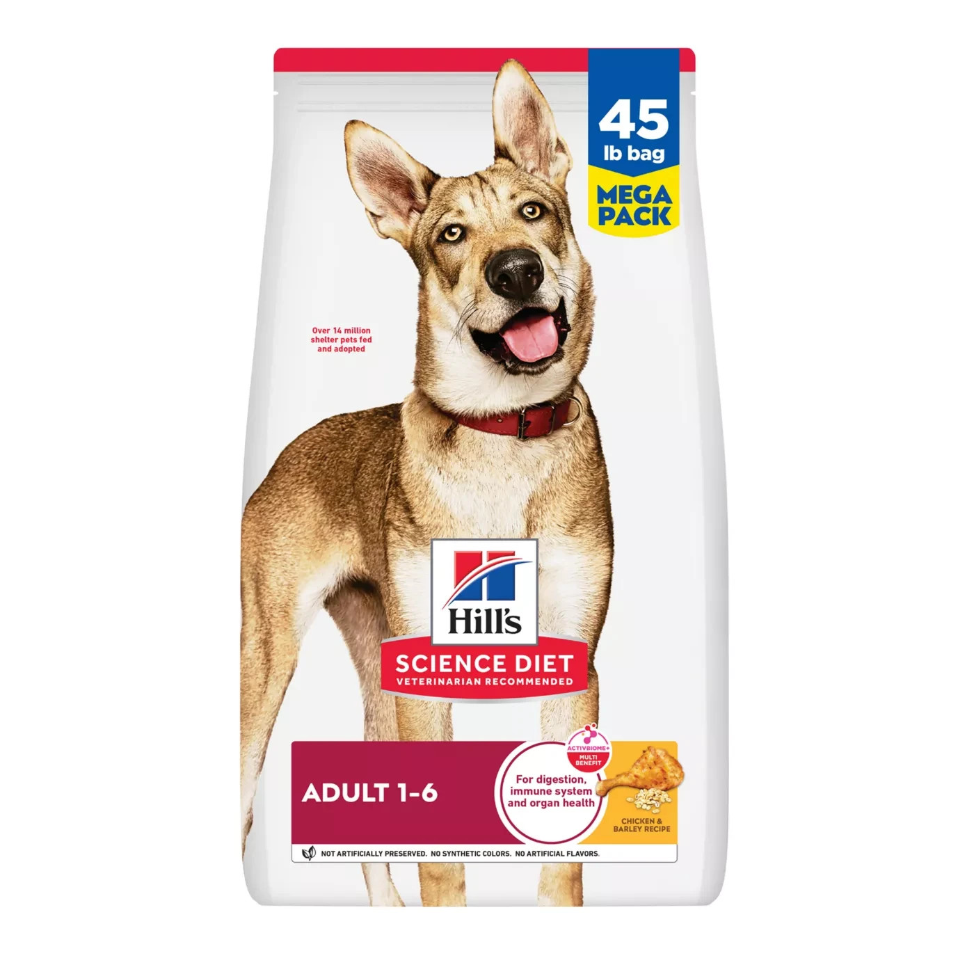 Hill’s Science Diet Adult Dry Dog Food – Chicken & Barley. 45 Lb