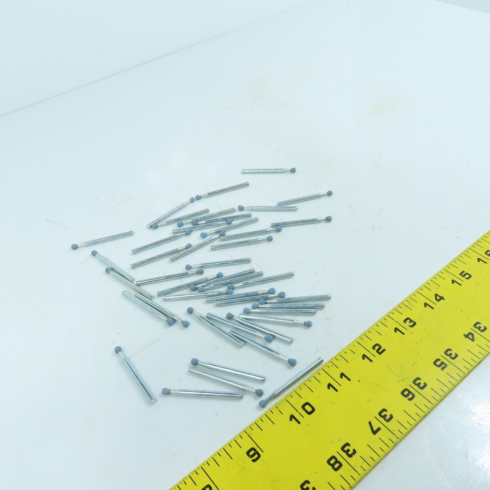 1.50″ / 3.7mm Ball Shaped Diamond Burr Grinding Bit Dremel 1/8″ Shank Lot Of 40