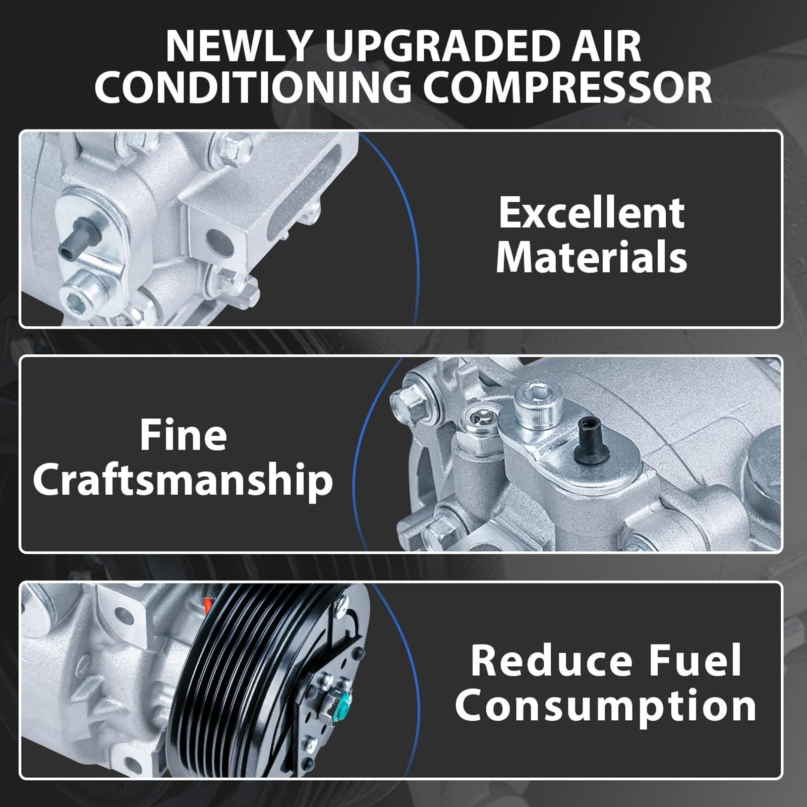 A/C Compressor w/Clutch For Chevrolet Trax 2013-2021 Sonic 2013-2020 Buick En…